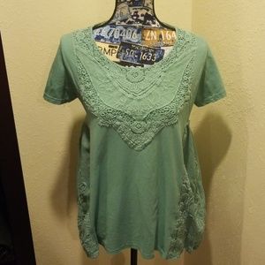 Mint crochet top